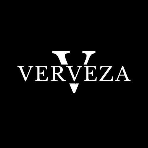 Verveza logo, light on dark